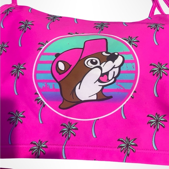 Bucees pink bikini swimsuit. Top size medium. Bottom size small - Picture 3 of 5